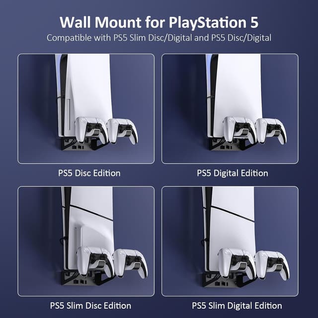 Detalle 2 de NexiGo PS5 Wall Mount Kit with 1 charging bay