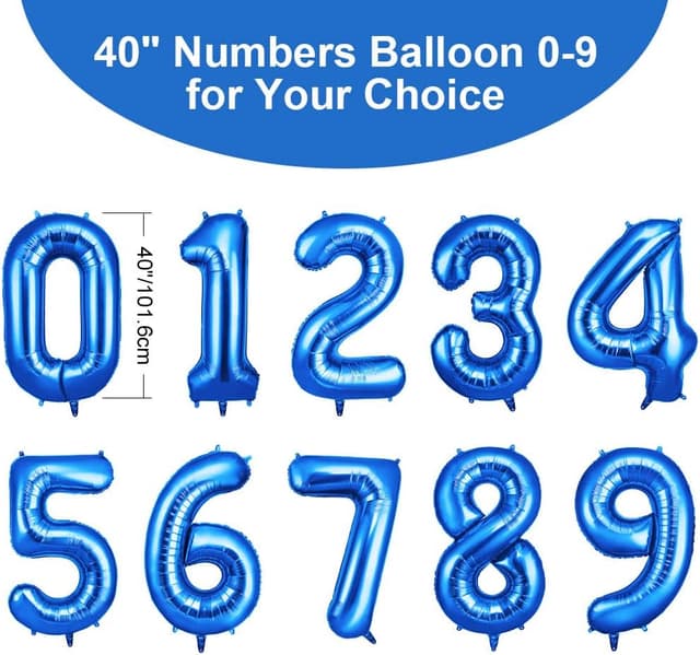 Thumbnail 1 de OFFCUP Globo 5 Azul 101 cm Birthday Numbers