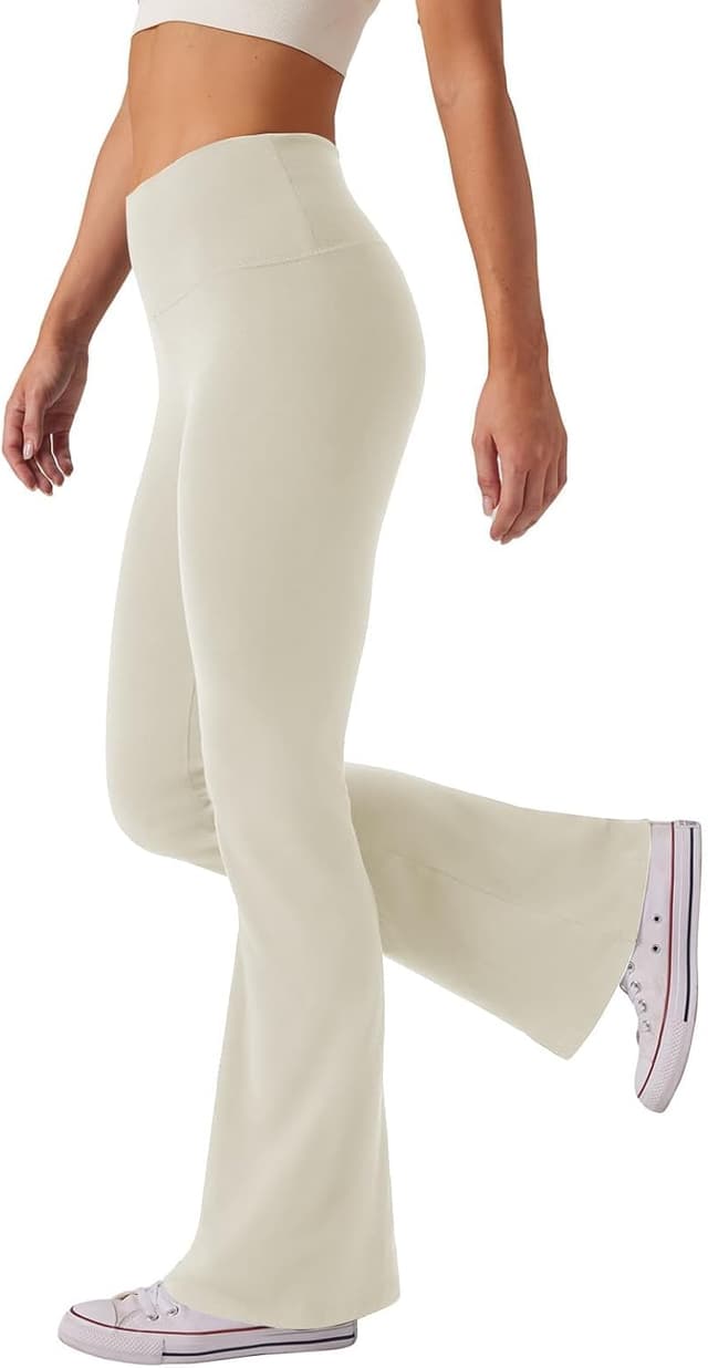 Thumbnail 6 de Pantalon de yoga femme Glacspyg taille haute évasée, stretch 4 sens pour entraînement et running