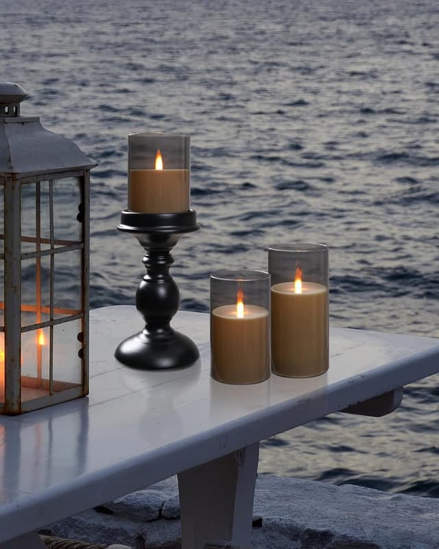 Thumbnail 3 de Da by Vela Recargable Sin Llama con Control Remoto 🕯️ (Juego de 3)