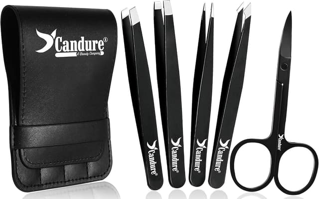 Detalle de Candure Tweezers for Eyebrows 5pc set