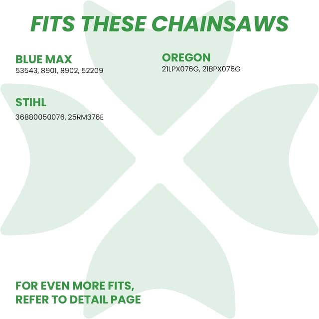 Thumbnail 4 de Byane 3 Pack Chainsaw Chain 20" 76 links ⛏