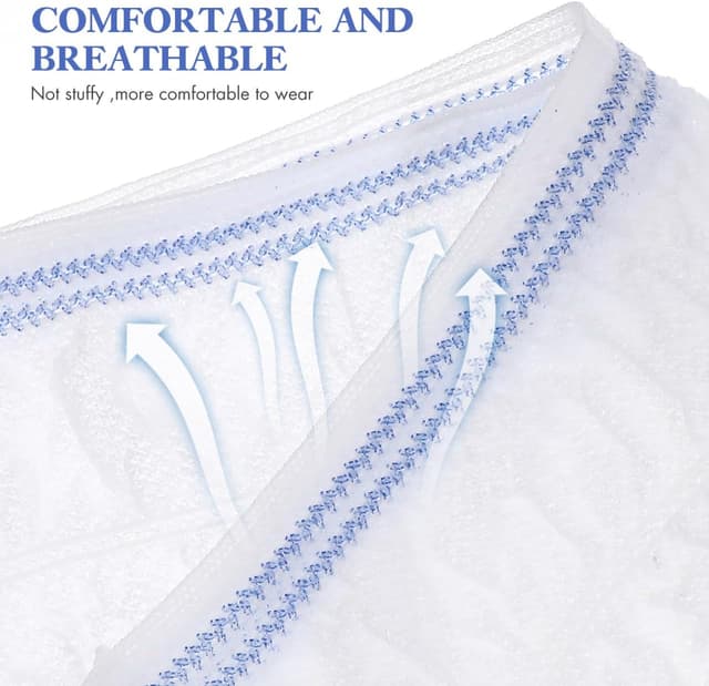 Detalle de Artibetter Net Pants for Incontinence Pads (6-pack) – Large reusable mesh brief covers for daily use, travel, blue