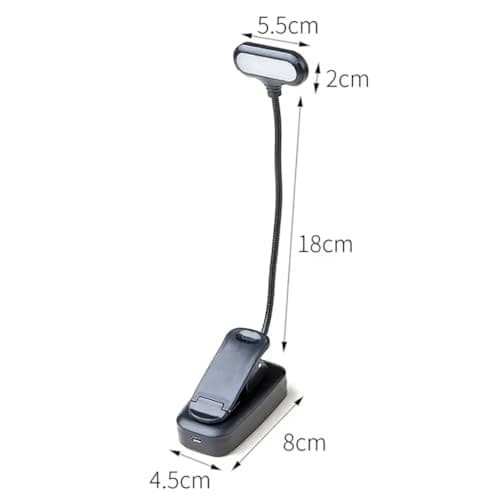 Detalle de YverLand Luz de lectura con pinza y 5 LEDS, cuello flexible 360º (para cama, escritorio e infantil)
