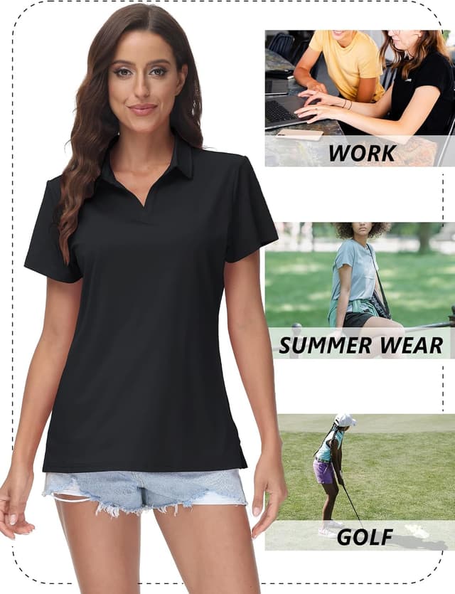 Thumbnail 6 de TACVASEN Women Polo UPF 50+ V-Neck Shirt