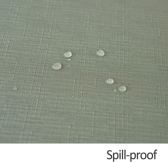 Detalle de maxmill Faux Linen Texture Tablecloth (Stain-Resistant, Waterproof, Wrinkle-Resistant) — Sage Green, 60 x 120 Inch