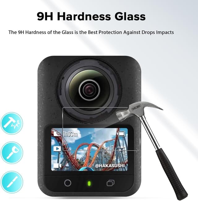 Detalle de Yenwen Schutzfolie für DJI Osmo 360, 3er-Pack Displayschutz