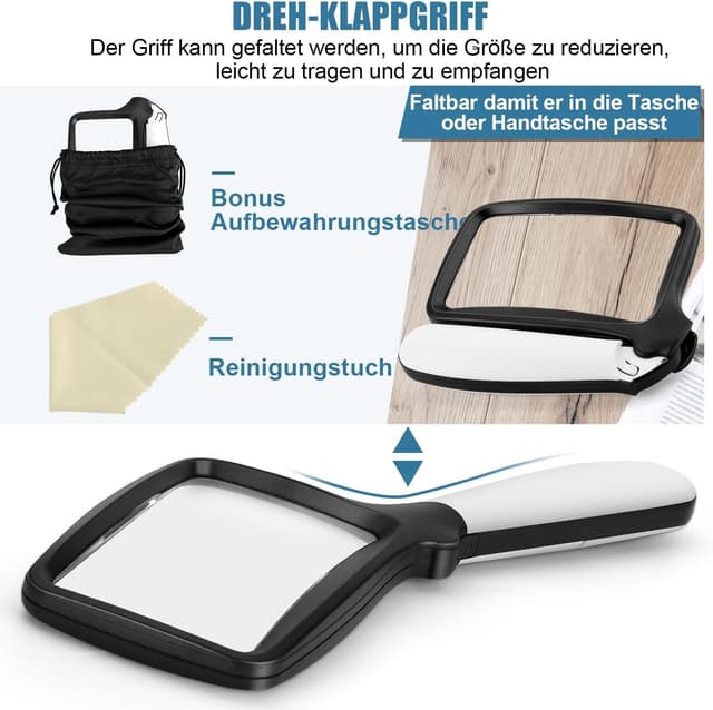 Detalle 2 de Tobegiga 5-fache Leselupe 🔍