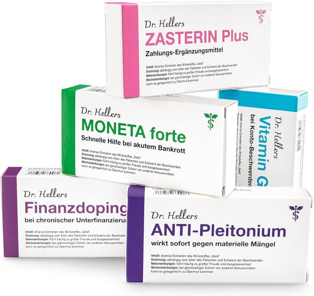 Thumbnail 3 de Geld Geschenkverpackung Set (5 Faltschachteln im Medizin-Style) für Geburtstag, Weihnachten, Konfirmation & Jugendweihe