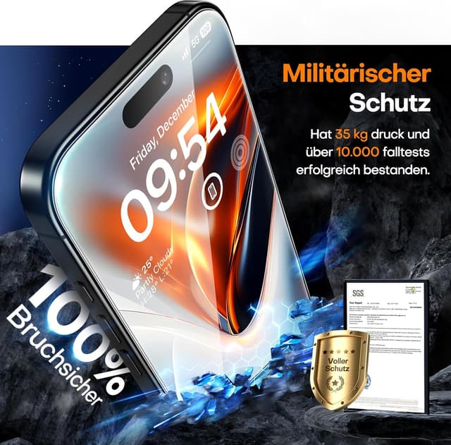 Thumbnail 6 de TAURI Panzerglas 6,9 Zoll für iPhone 16 Pro Max