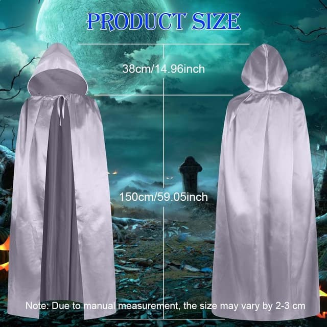 Thumbnail 2 de Aomig Hooded Cape 150cm Long Halloween Cape