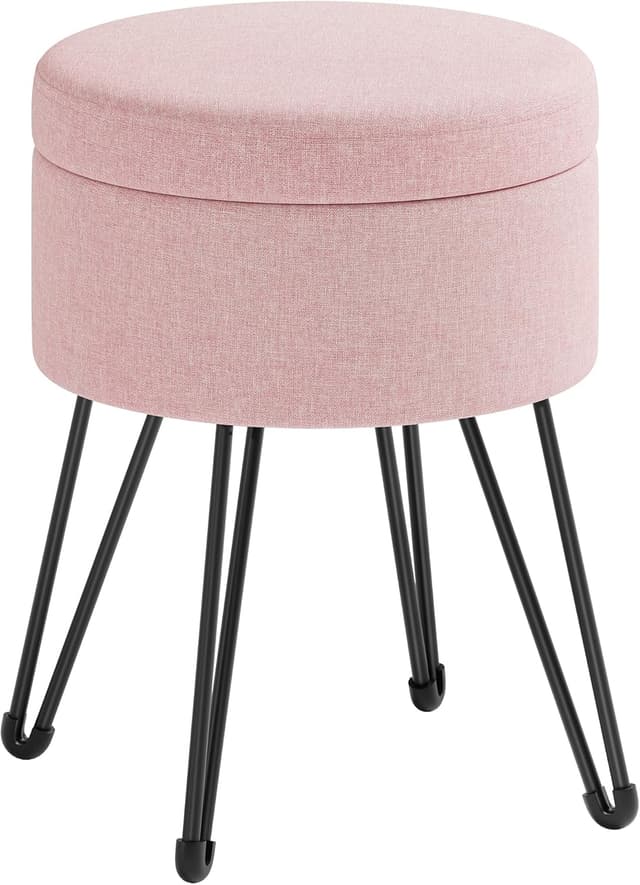 Detalle de SONGMICS LOM002R01 pouf contenitore 9,4 L rosa