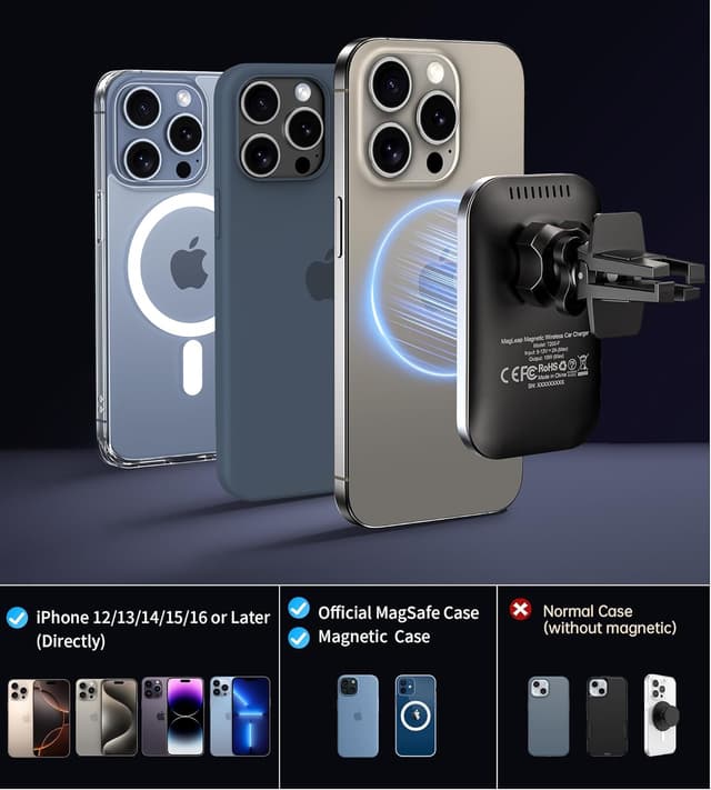 Thumbnail 5 de 15W Mag Safe Autohalterung für iPhone 16–12