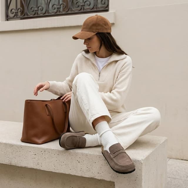 Detalle de CUSHIONAIRE Fondu Genuine Leather Mule Clogs 2026