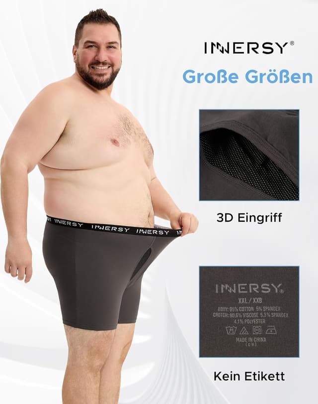 Thumbnail 2 de INNERSY Grandi misure boxer da uomo XXL-5XL