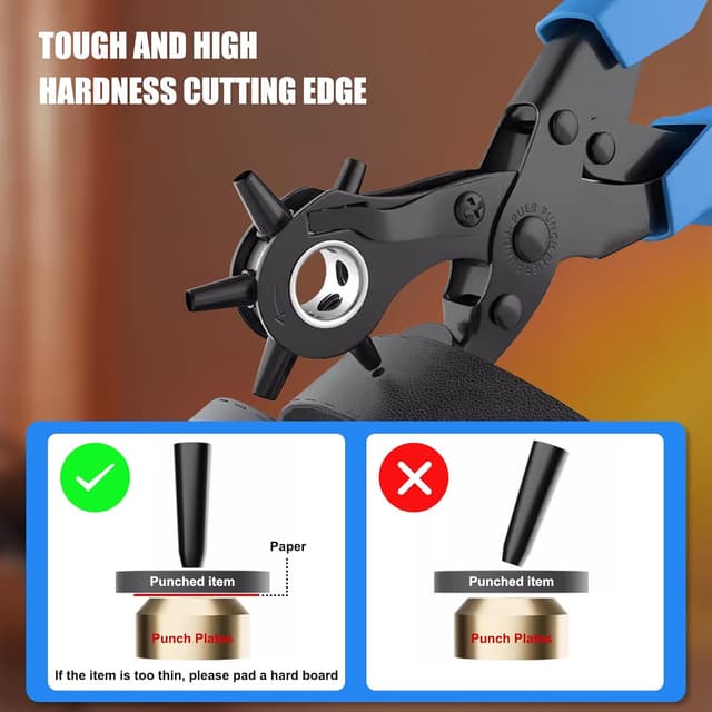 Detalle 2 de Leather hole punch plier tool, 4.5 mm