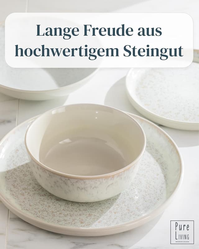 Thumbnail 5 de Steingut Geschirrset 6 Personen Ibiza 24 tlg