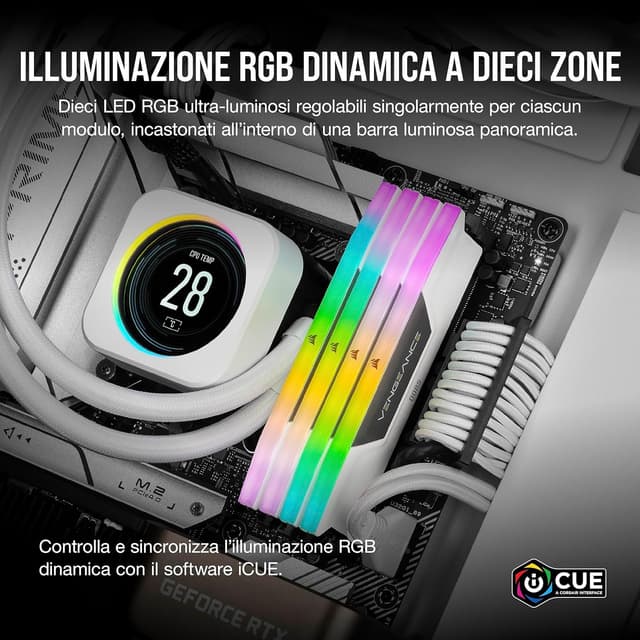 Detalle 2 de Corsair Vengeance RGB DDR5 32GB 6000MHz