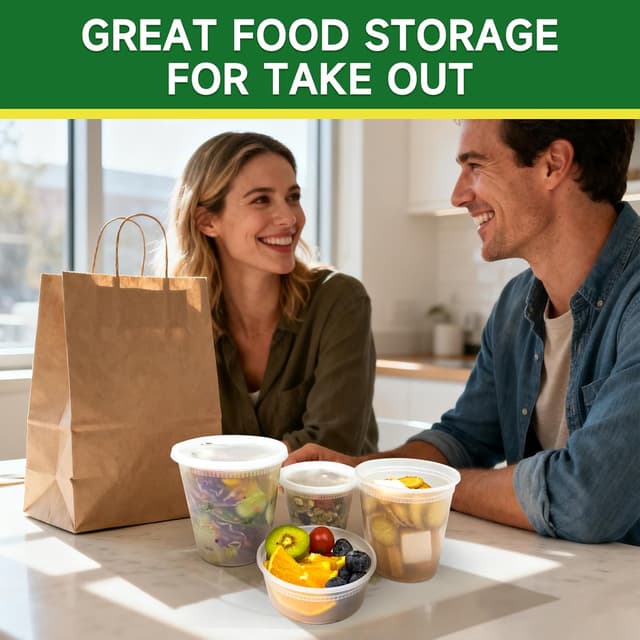 Thumbnail 6 de Dealusy 32 oz Deli Containers 50-Pack 🥣