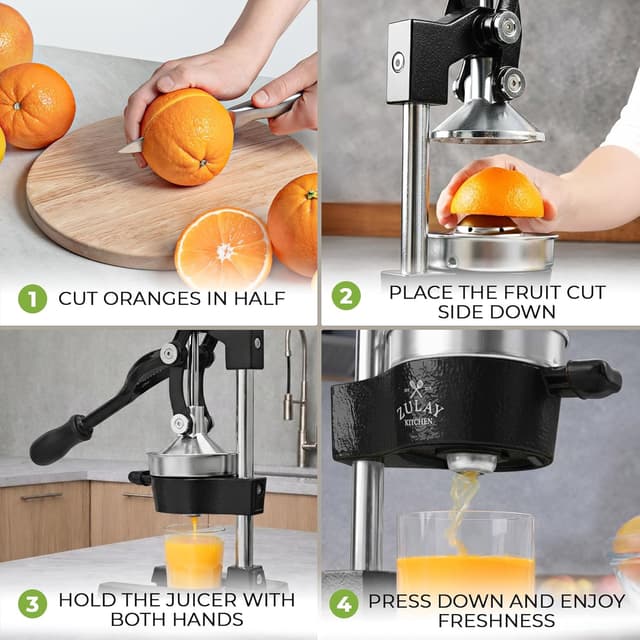 Detalle 2 de Zulay Kitchen Manual Citrus Juicer 5" 🍋