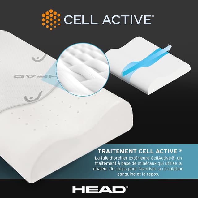 Thumbnail 3 de Head Active Rest Oreiller Ergonomique Cervical Doux 40x70