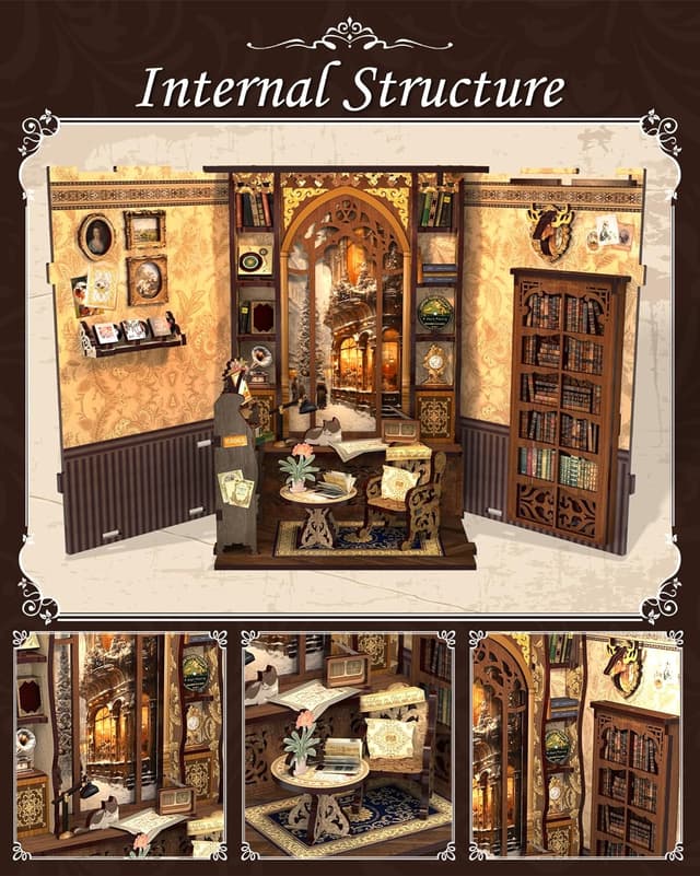 Thumbnail 5 de CUTEBEE Miniature Alley Dollhouse Kit with LED