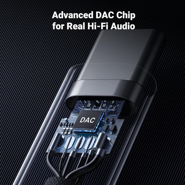 Detalle de UGREEN USB C to 3.5mm Adapter 32bit/384kHz