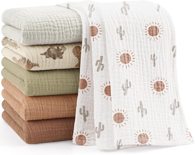 Detalle de Bearmoss Moltontücher Baby Musselin 6er 60x60