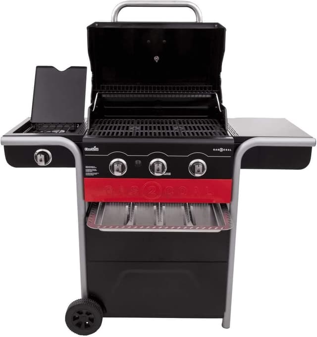 Detalle de Char-Broil Gas2Coal 330 Hybrid🔥 Barbacoa Híbrida a Gas y Carbón