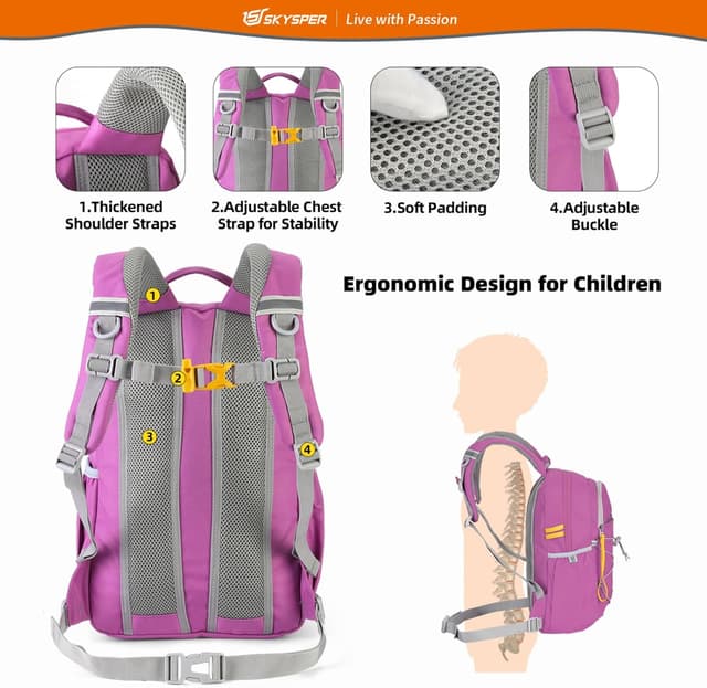 Detalle de SKYSPER Kinderrucksack 600D Wandern 3-8