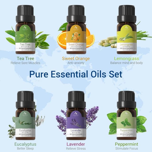 Thumbnail 1 de ASAKUKI 500ml essential oil diffuser