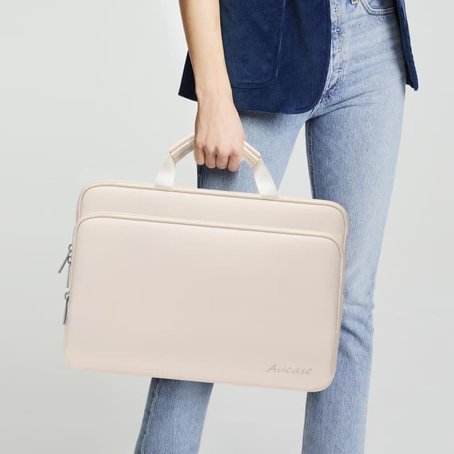 Detalle de Aucase Protective PVC Laptop Case 15.6-inch with Handle & 1 Pocket