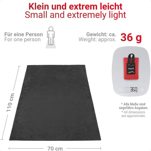 Detalle 2 de Siegvoll Mini Picknickdecke 70 x 110 cm