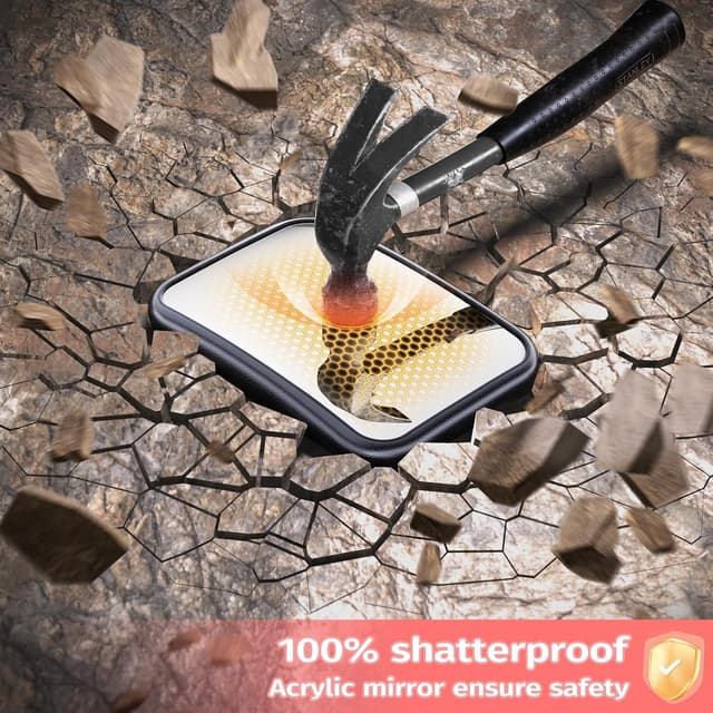 Detalle de Mirrorsafe Baby Car Mirror for Car Seat – 360° Rotation Rear-Facing Safe Mirror Hook Clip (Shatterproof)