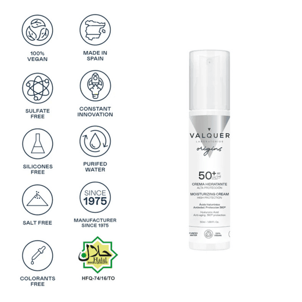 Thumbnail 1 de Valquer Alta Protección SPF50 50 ml crema hidratante