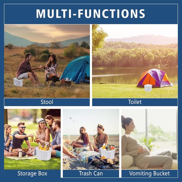 Thumbnail 4 de Hapoon XL Portable Folding Toilet 400 lb 🚽