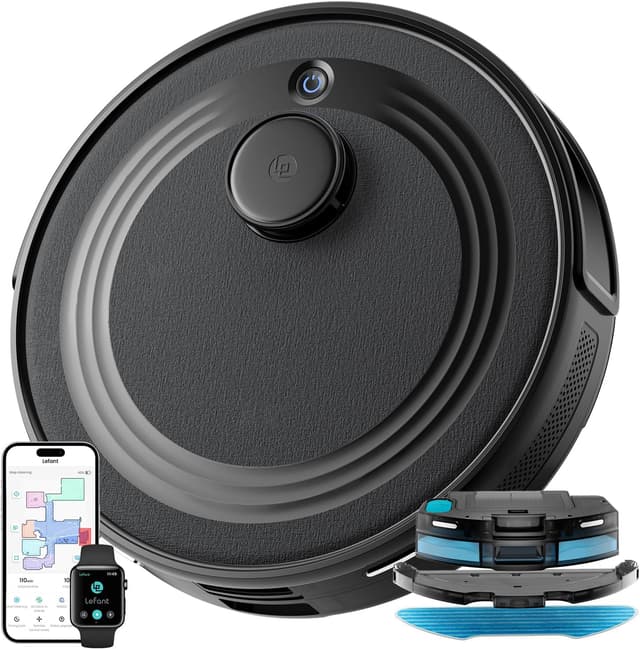Detalle de Lefant M2 Robot Aspirapolvere Lavapavimenti con navigazione laser dToF, 6000Pa e controllo via app/Alexa
