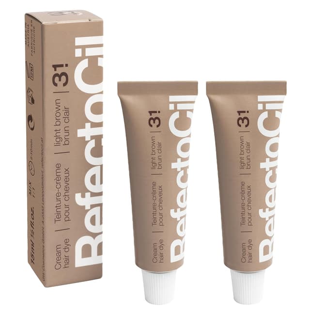 Detalle de RefectoCil Cream Hair Dye No. 3.1 Light Brown 2-Pack (Professional Hair Tint)