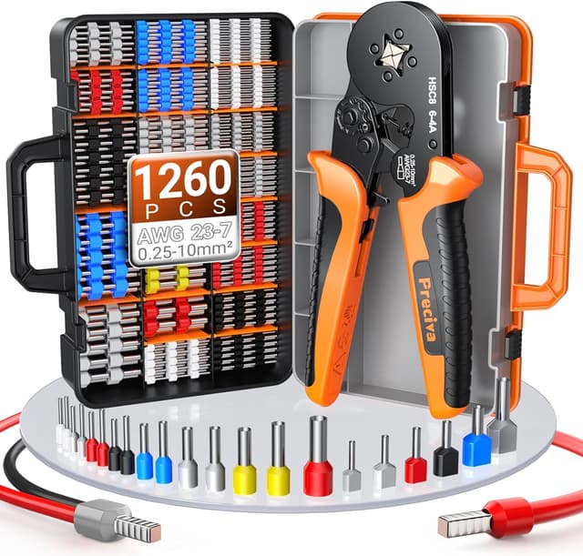 Detalle de Preciva Crimping Tool with 1260 Ferrules 0.25-10mm²