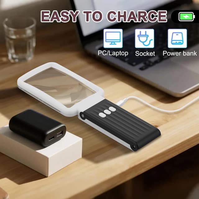 Detalle de Coteck 15X Magnifying Glass with Light