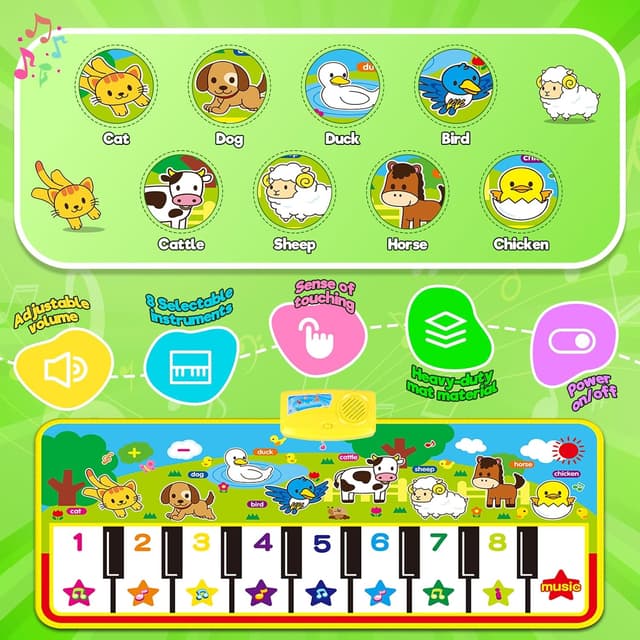 Thumbnail 3 de m zimoon Piano Mat 135×58 cm musical play mat