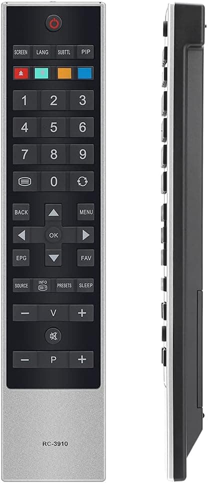 Detalle de UNOCAR RC-3910 Smart Remote Replacement for Toshiba Freeview Smart TVs (IR, no programming required)