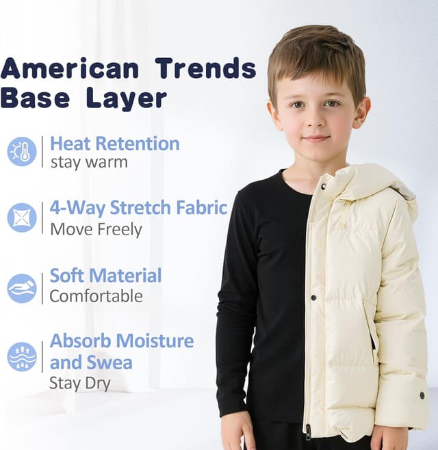 Thumbnail 4 de American Trends Kids Thermal Underwear Set