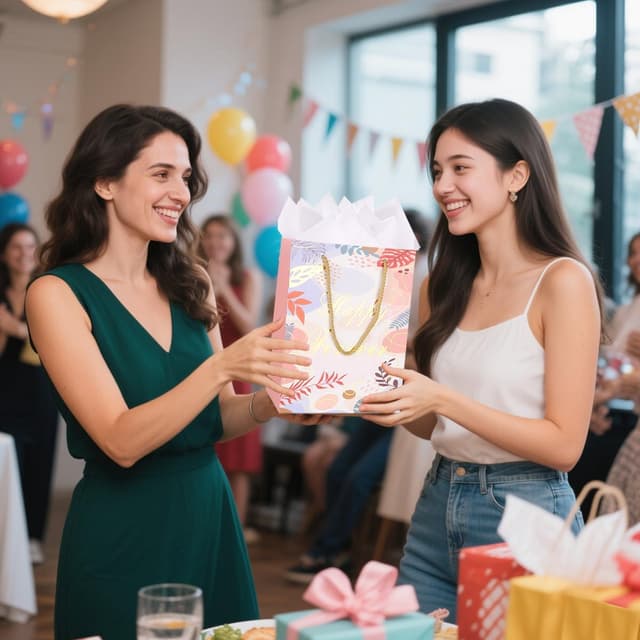 Thumbnail 3 de Medium 9in flower gift bags, 4 pack