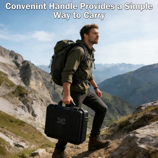 Detalle de MONOJOY IP67 Waterproof Hard Carrying Case for Starlink Mini (with Foam Insert)