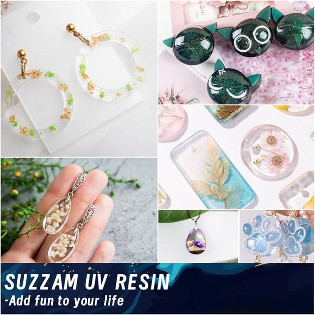 Detalle 2 de UV Harz 100g – Upgrade UV Resin kristallklar, geruchsarm, für DIY, Schmuck, Gießen & Beschichten