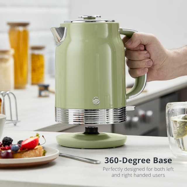 Thumbnail 3 de Swan SK19025GRN Retro Kettle
