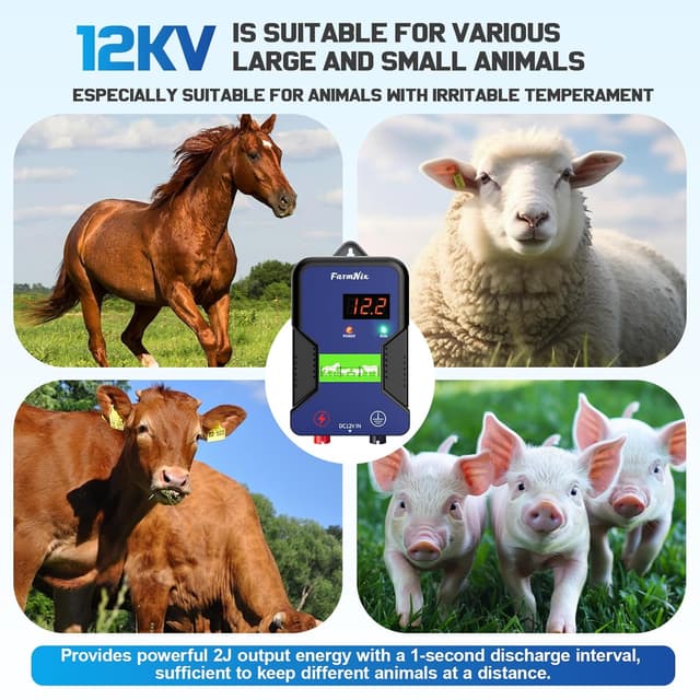 Thumbnail 5 de FarmNix Pastor eléctrico: cerca de 12 kV y 2 J para granjas