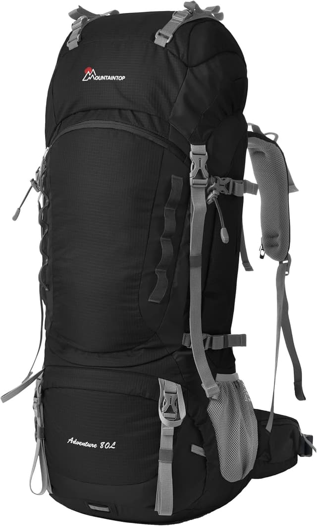 Thumbnail 6 de MOUNTAINTOP Trekkingrucksack 80L (80 Liter) – Wanderrucksack für Herren & Damen mit Regenschutz