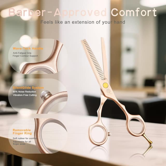 Thumbnail 5 de Tijeras de peluquería profesionales 5,5" oro rosa